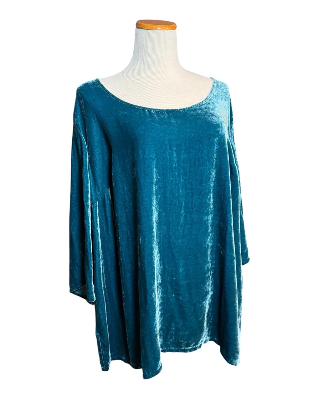 Johnny Was "Lucia" Velvet Trim Mix Tunic - Picture 2 of 6